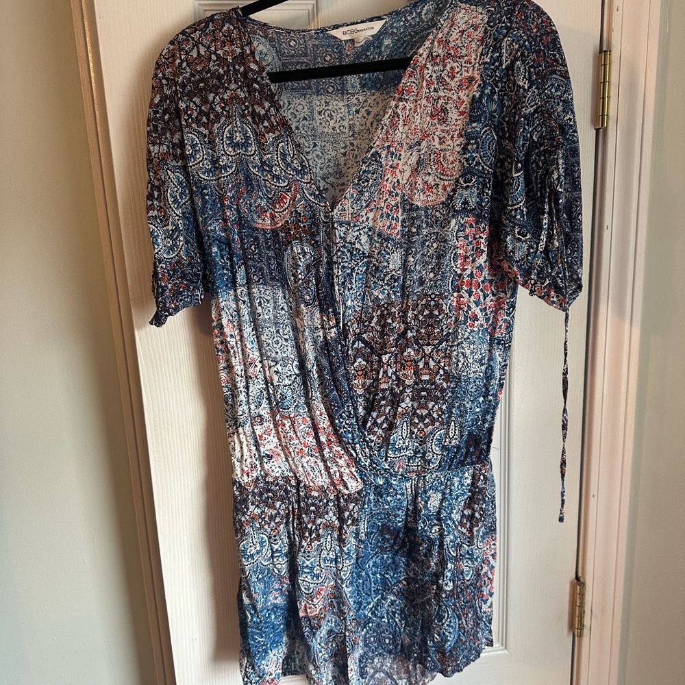 BCBGeneration Multicolor Paisley Shorts Romper